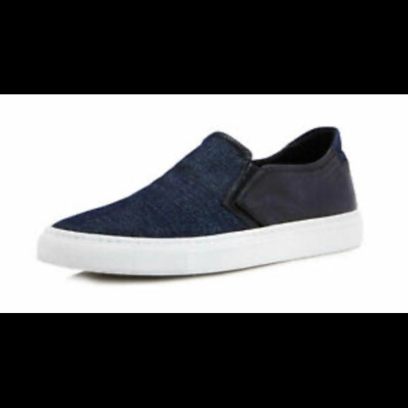 Uri Minkoff Other - URI Minkoff Men Leather & Denim Slip On Sneakers